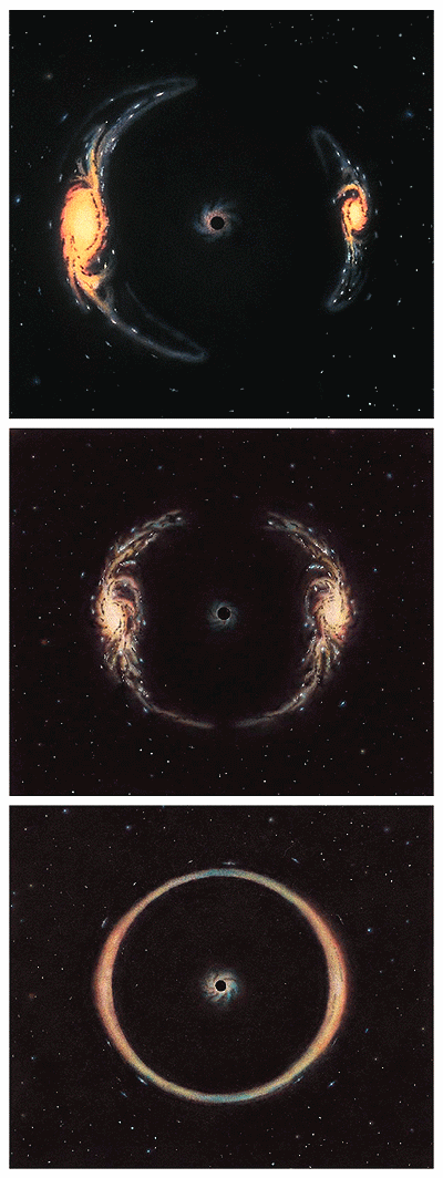 'Gravitational Lensing (Vertical Collage)' Giclee print by Jon Lomberg