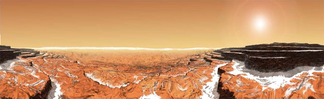 'Mars Polar Region Panorama' Giclee print by Jon Lomberg
