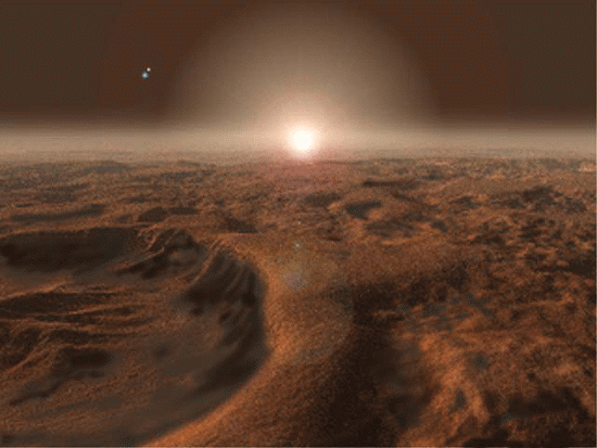 'Sunset on Mars' Giclee print by Jon Lomberg