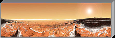 'Mars Polar Region Panorama' painting by Jon Lomberg
